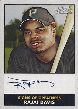 2007 Bowman Heritage - Signs of Greatness #SG-RD Rajai Davis Front