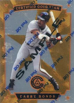 1997 Pinnacle Certified - Certified Gold Team Samples #12 Barry Bonds Front