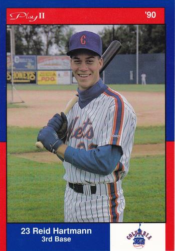1990 Play II Columbia Mets Postcards #4 Series I Reid Hartmann Front