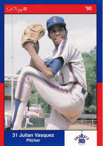 1990 Play II Columbia Mets Postcards #3 Series II Julian Vasquez Front