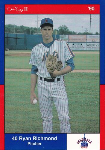 1990 Play II Columbia Mets Postcards #3 Series III Ryan Richmond Front
