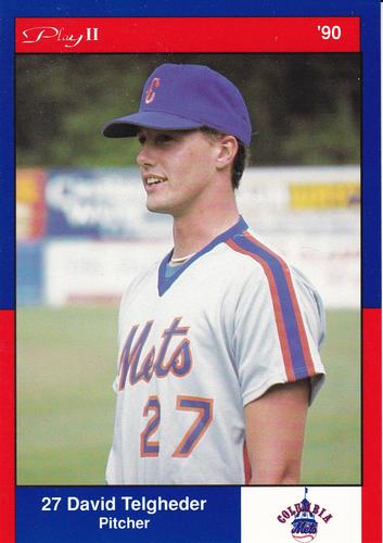1990 Play II Columbia Mets Postcards #1 Series IV David Telgheder Front