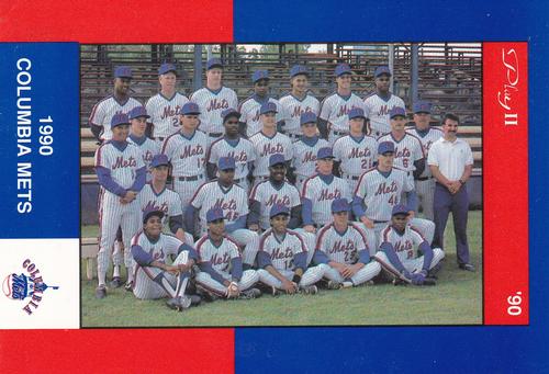1990 Play II Columbia Mets Postcards #7 Series IV Team Photo Front