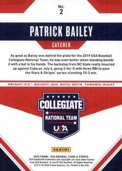 2020 Panini USA Baseball Stars & Stripes #2 Patrick Bailey Back