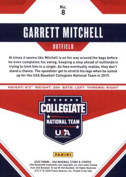 2020 Panini USA Baseball Stars & Stripes #8 Garrett Mitchell Back