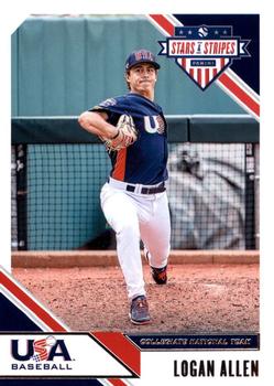 2020 Panini USA Baseball Stars & Stripes #12 Logan Allen Front