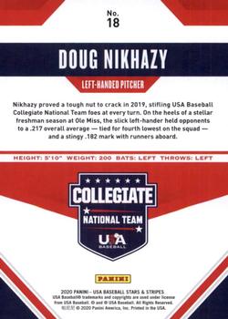 2020 Panini USA Baseball Stars & Stripes #18 Doug Nikhazy Back
