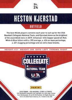 2020 Panini USA Baseball Stars & Stripes #24 Heston Kjerstad Back