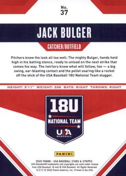 2020 Panini USA Baseball Stars & Stripes #37 Jack Bulger Back