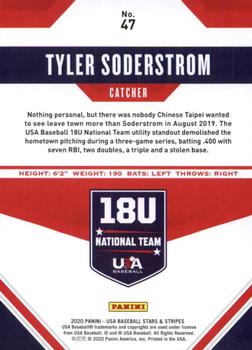 2020 Panini USA Baseball Stars & Stripes #47 Tyler Soderstrom Back