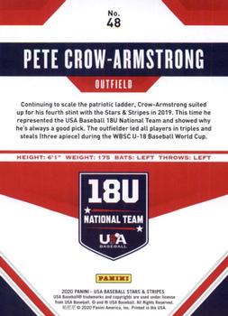 2020 Panini USA Baseball Stars & Stripes #48 Pete Crow-Armstrong Back