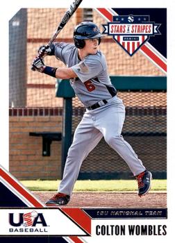 2020 Panini USA Baseball Stars & Stripes #55 Colton Wombles Front