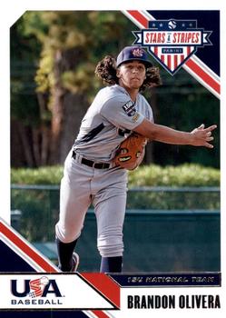 2020 Panini USA Baseball Stars & Stripes #62 Brandon Olivera Front