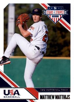 2020 Panini USA Baseball Stars & Stripes #69 Matthew Matthijs Front