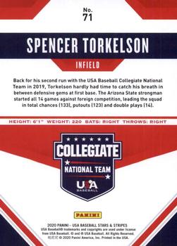 2020 Panini USA Baseball Stars & Stripes #71 Spencer Torkelson Back