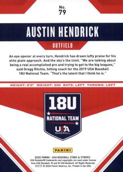 2020 Panini USA Baseball Stars & Stripes #79 Austin Hendrick Back