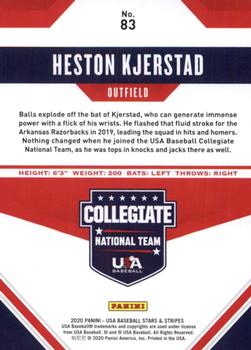 2020 Panini USA Baseball Stars & Stripes #83 Heston Kjerstad Back