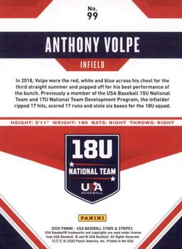 2020 Panini USA Baseball Stars & Stripes #99 Anthony Volpe Back