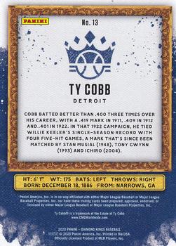 2020 Panini Diamond Kings #13 Ty Cobb Back