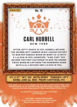 2020 Panini Diamond Kings #19 Carl Hubbell Back