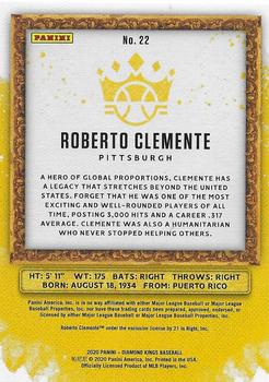 2020 Panini Diamond Kings #22 Roberto Clemente Back