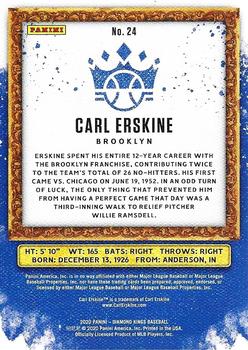 2020 Panini Diamond Kings #24 Carl Erskine Back