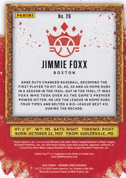 2020 Panini Diamond Kings #26 Jimmie Foxx Back