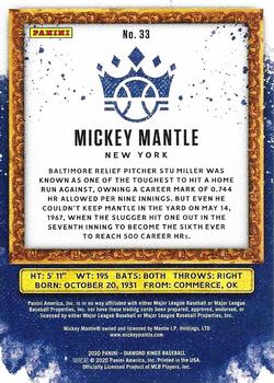 2020 Panini Diamond Kings #33 Mickey Mantle Back