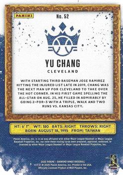 2020 Panini Diamond Kings #52 Yu Chang Back