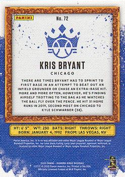2020 Panini Diamond Kings #72 Kris Bryant Back