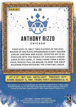 2020 Panini Diamond Kings #89 Anthony Rizzo Back