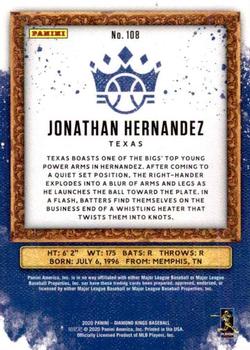 2020 Panini Diamond Kings #108 Jonathan Hernandez Back