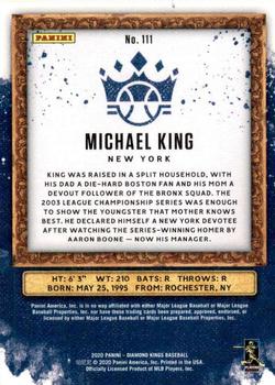 2020 Panini Diamond Kings #111 Michael King Back