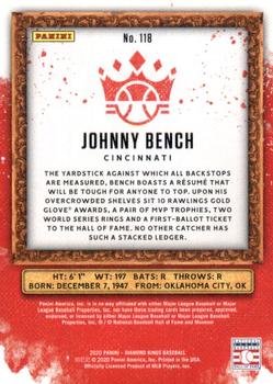 2020 Panini Diamond Kings #118 Johnny Bench Back