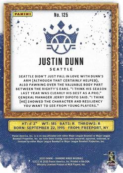 2020 Panini Diamond Kings #125 Justin Dunn Back