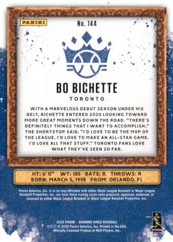 2020 Panini Diamond Kings #144 Bo Bichette Back