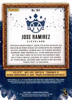 2020 Panini Diamond Kings #164 Jose Ramirez Back