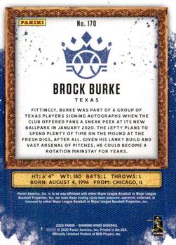 2020 Panini Diamond Kings #170 Brock Burke Back