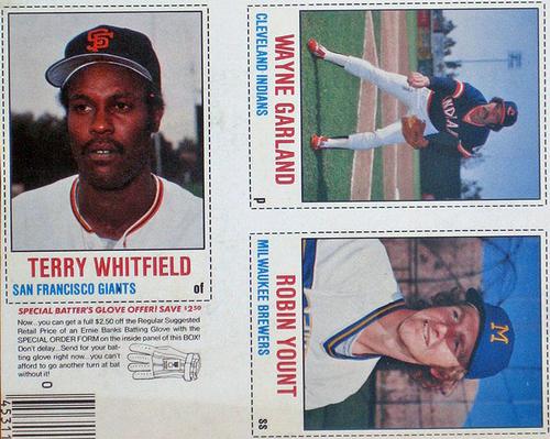 1978 Hostess - Panels L-Shaped #136-138 Terry Whitfield / Wayne Garland / Robin Yount Front