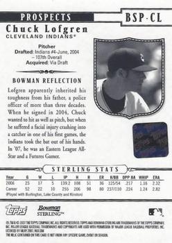 2007 Bowman Sterling - Prospects #BSP-CL Charles Lofgren Back