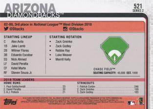 2019 Topps On-Demand Mini #521 Chase Field Back