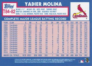 2019 Topps On-Demand Mini - 1984 Topps Baseball Pink #T84-82 Yadier Molina Back