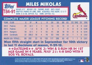 2019 Topps On-Demand Mini - 1984 Topps Baseball Pink #T84-91 Miles Mikolas Back