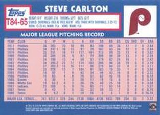 2019 Topps On-Demand Mini - 1984 Topps Baseball Platinum #T84-65 Steve Carlton Back