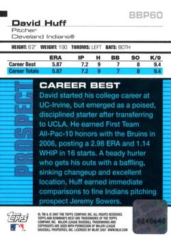 2007 Bowman's Best - Prospects #BBP60 David Huff Back