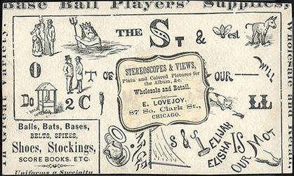 1870 Peck & Snyder #NNO Chicago White Stockings Back