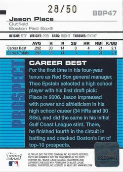 2007 Bowman's Best - Prospects Gold #BBP47 Jason Place Back