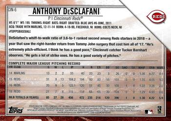2019 Topps National Baseball Card Day - Cincinnati Reds #CIN-6 Anthony DeSclafani Back