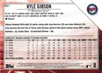 2019 Topps National Baseball Card Day - Minnesota Twins #MIN-5 Kyle Gibson Back