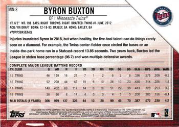 2019 Topps National Baseball Card Day - Minnesota Twins #MIN-8 Byron Buxton Back